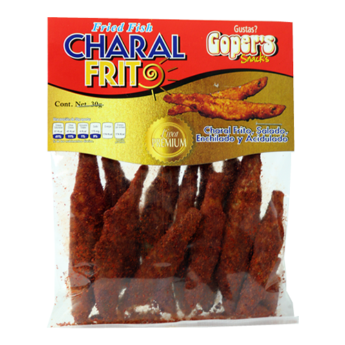 CHARAL FRITO C/CHILE Y LIMON 30 GR - Gopers Snacks